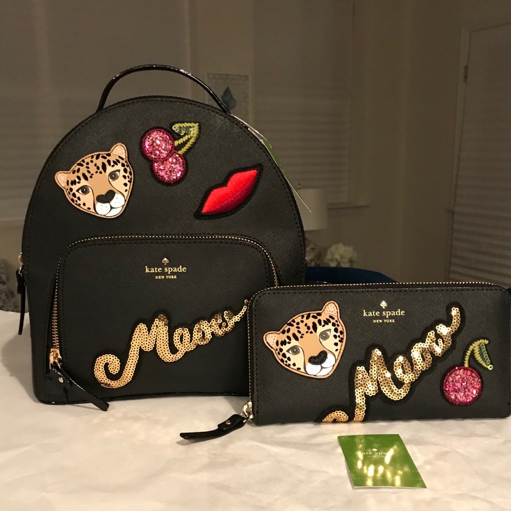 ✨SOLD!✨♠️Kate Spade NEW! Leather Tomi Backpack Bag - Picture 1 of 8